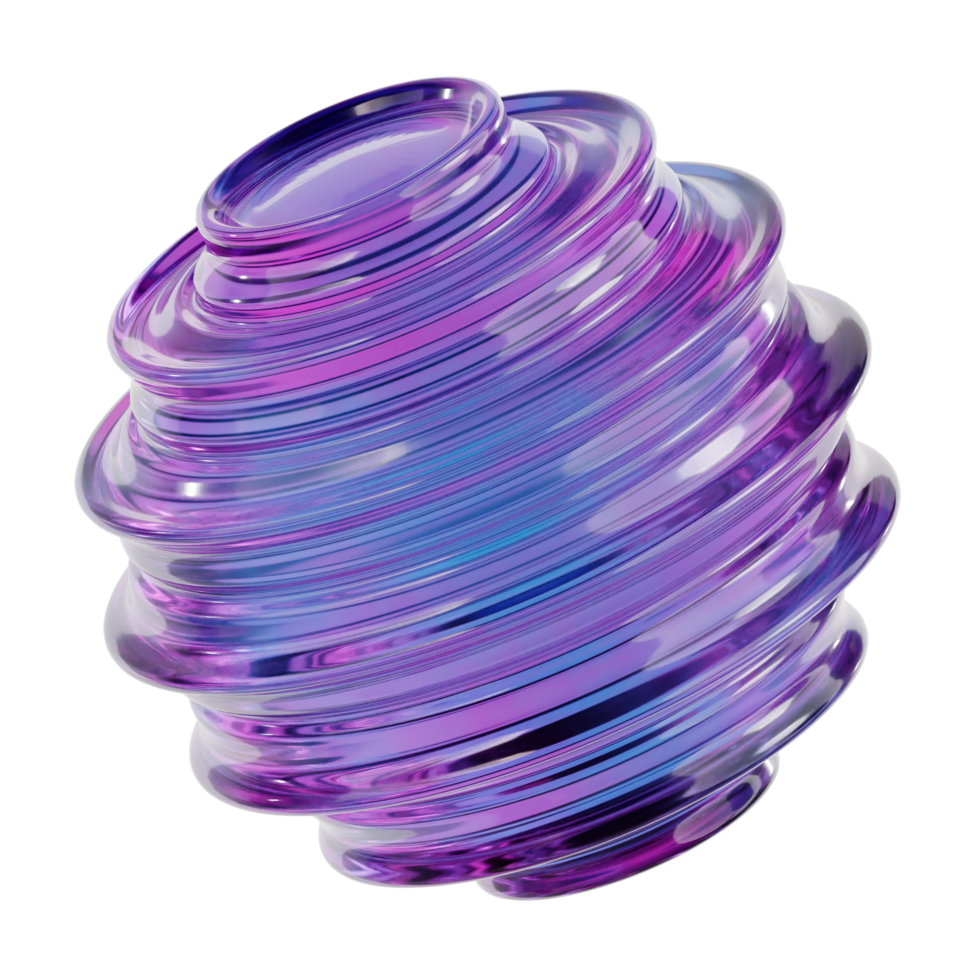 Abstract purple and blue ball with a black background png