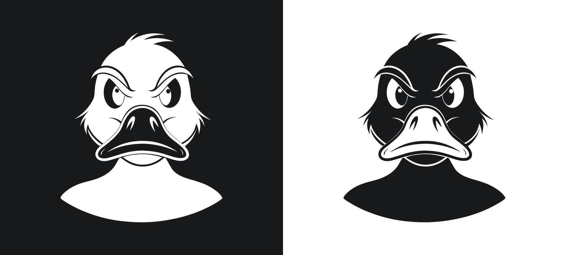 Creative furious face illustration in vibrant design vector
