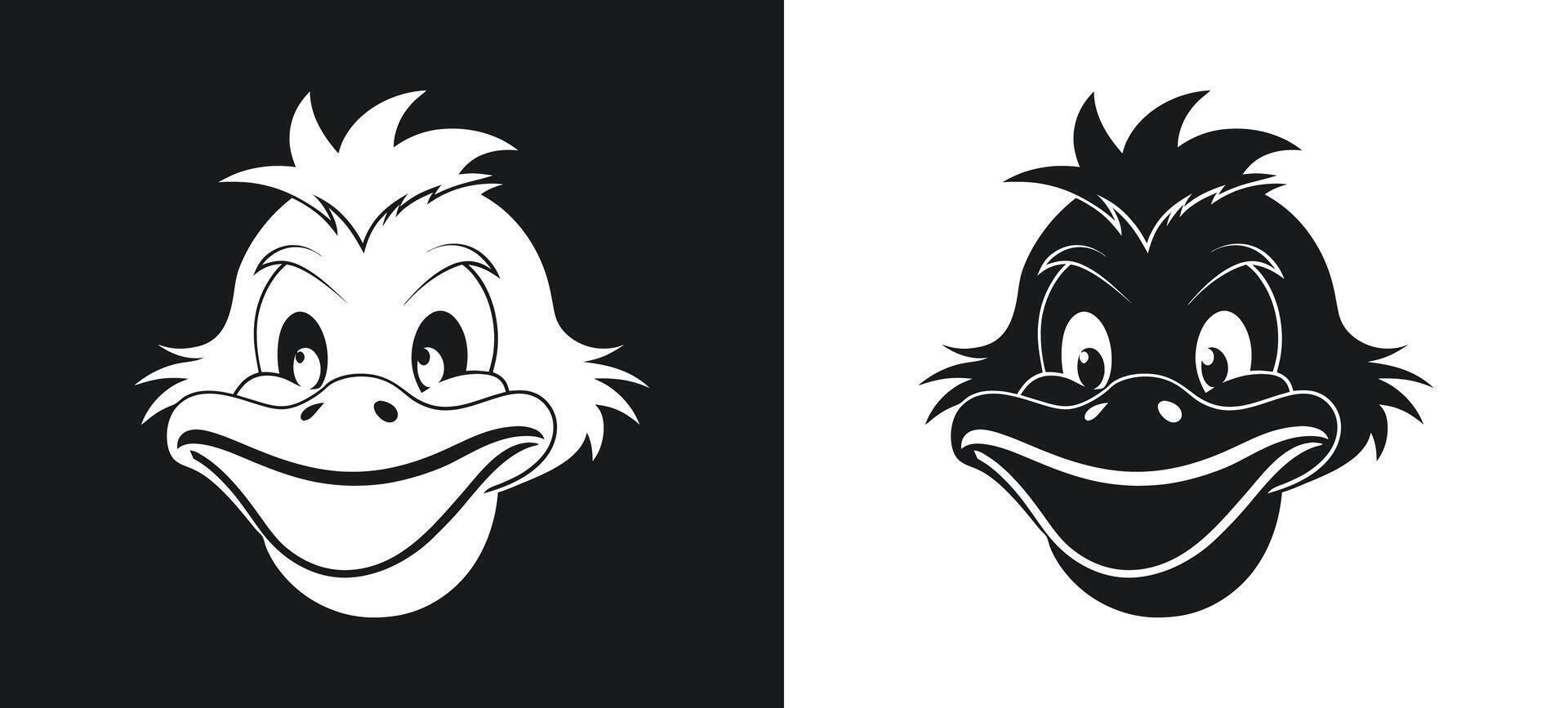 Playful Duck Silhouette for Design Projects vector