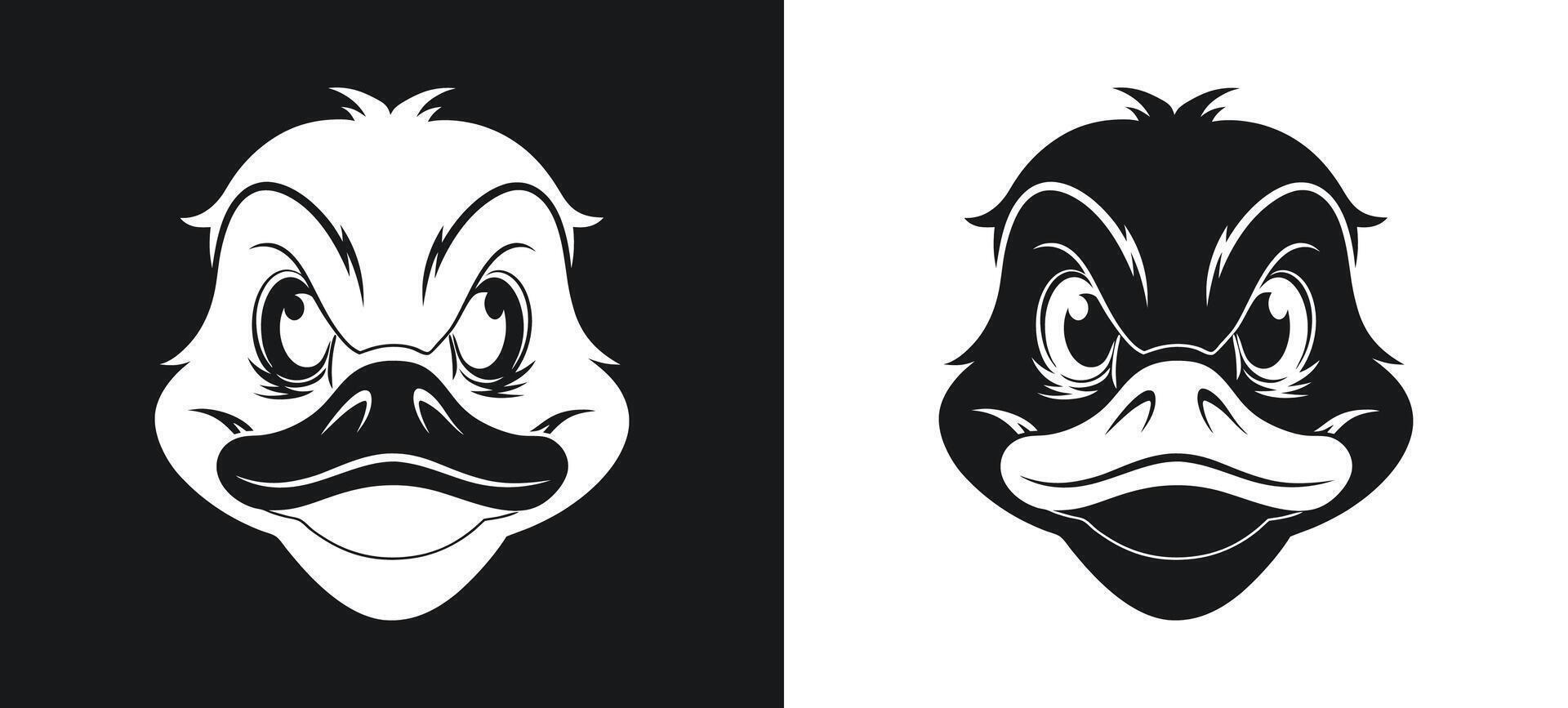 Modern design of angry cartoon face art vector
