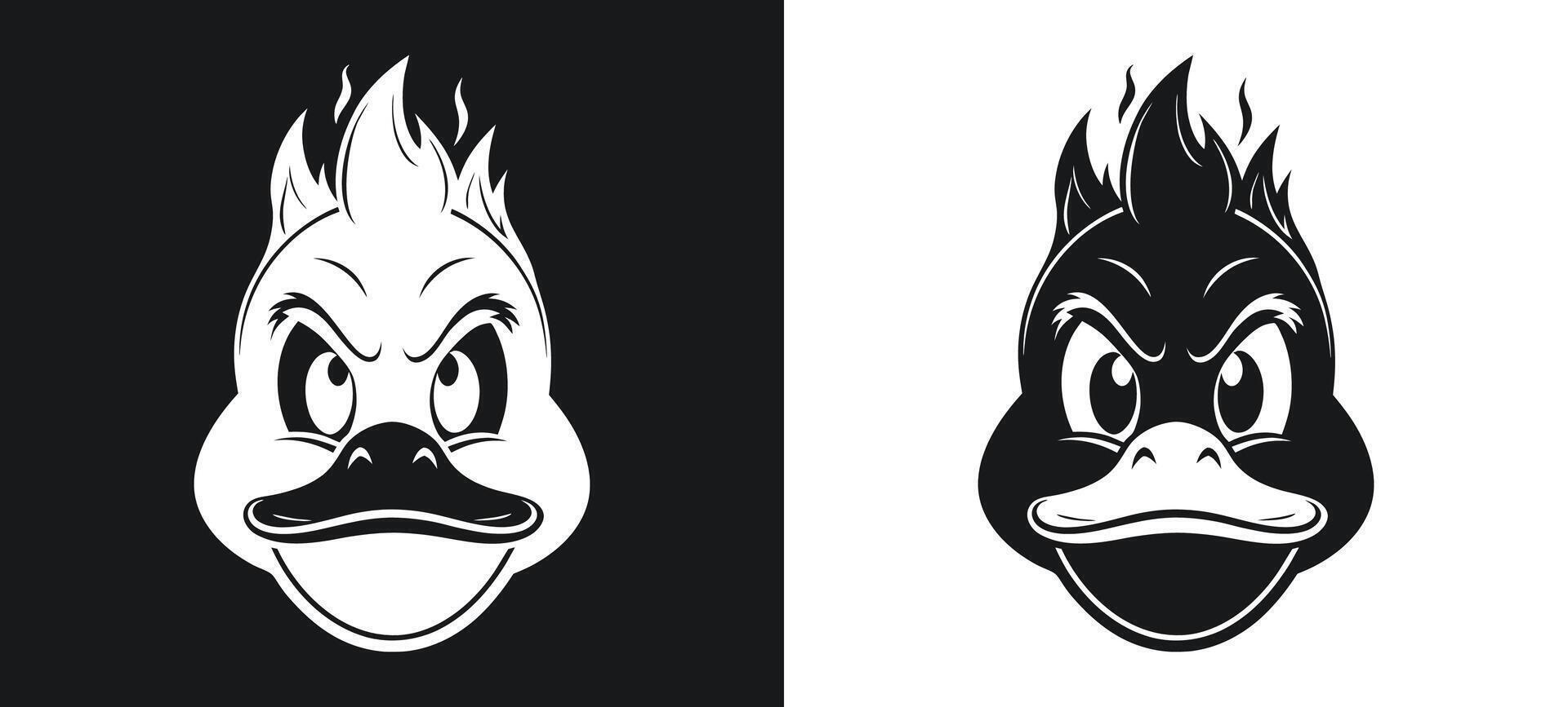 Angry face with vibrant style in design vector