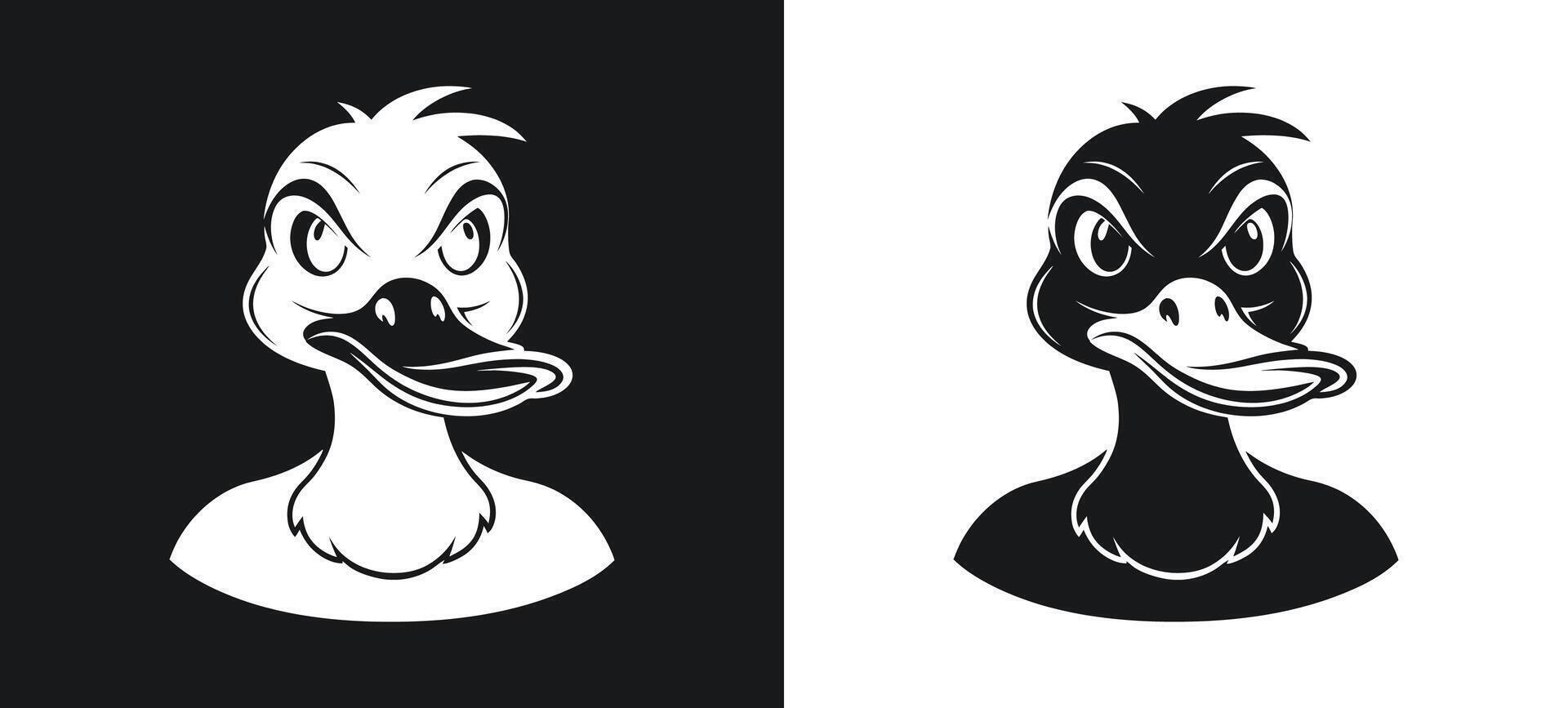 Creative angry cartoon face illustration vector