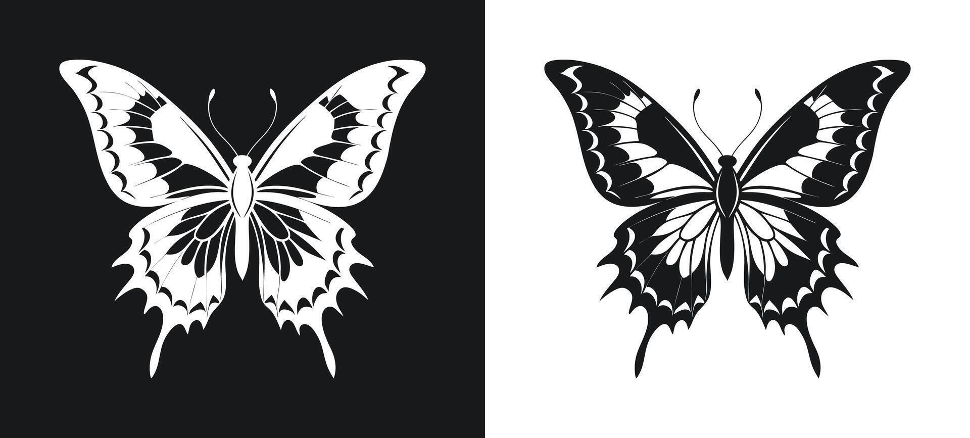 Swallowtail Butterfly on a Green Leaf vector
