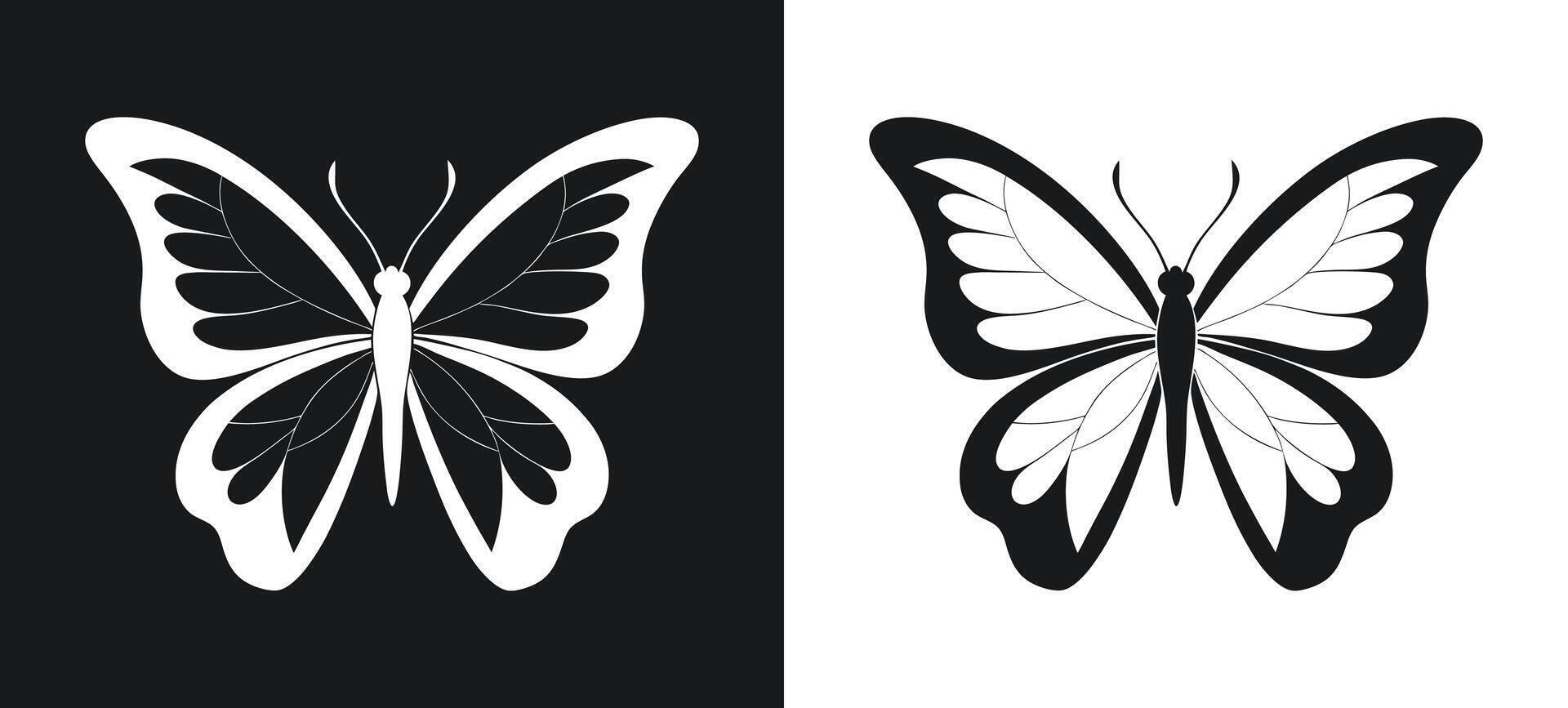 Blue Morpho Butterfly on Green Leaves vector