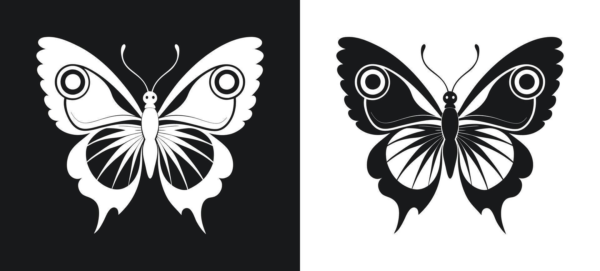 Peacock Butterfly with Vibrant Colorful Wings vector