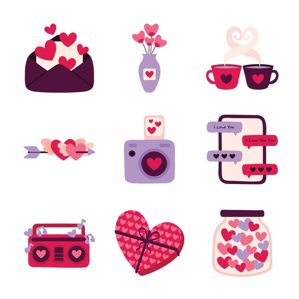 Valentines Day Illustration Pack vector