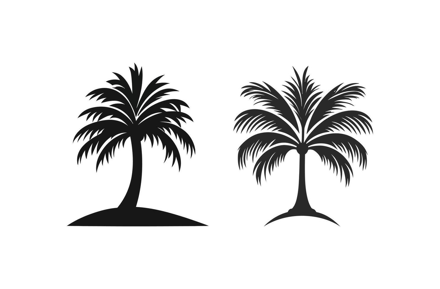 Palm trees Silhouette design vector