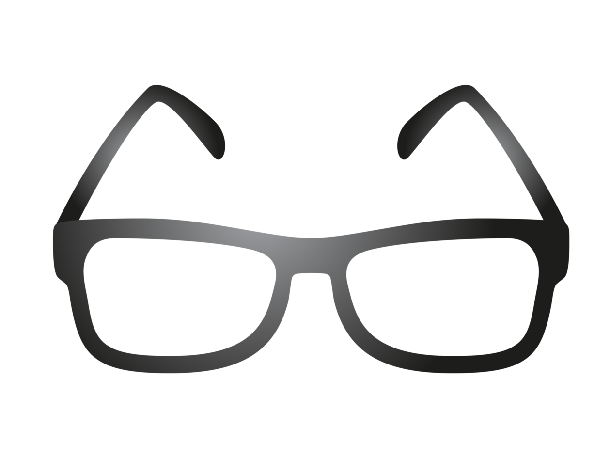pair of two lenses and gradient black glasses icon png