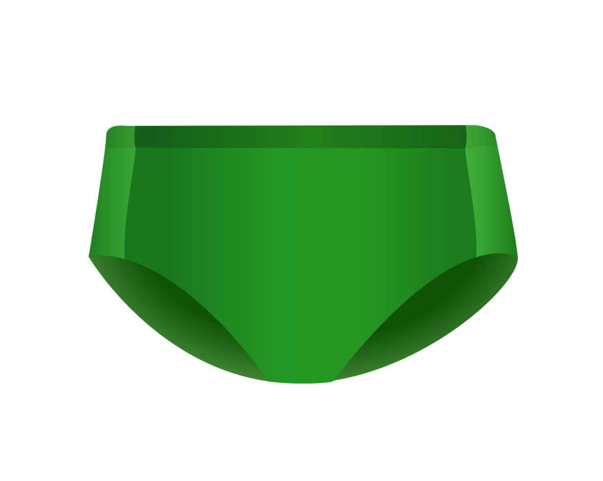 Gradient green sporty man underwear or swim briefs icon png