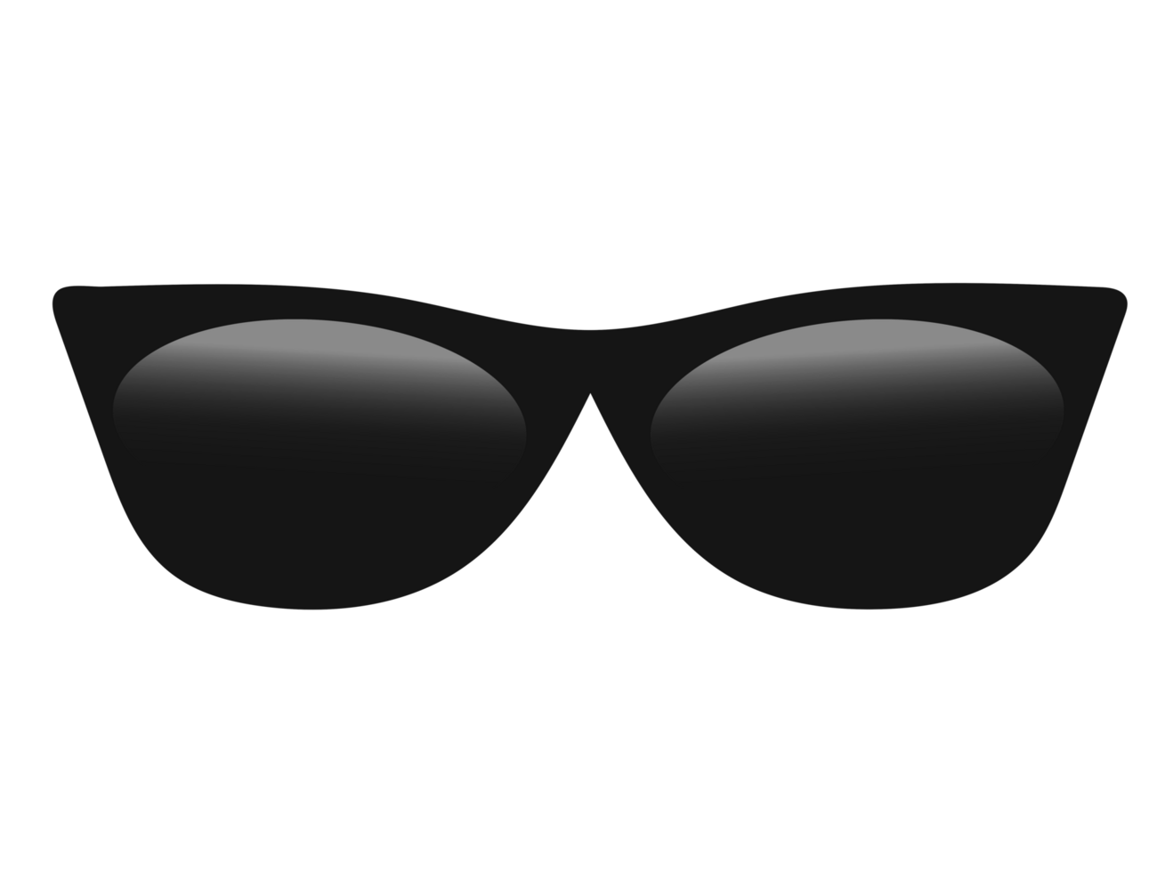 Black sunglasses icon, representing cool, leisurely in sunny place png
