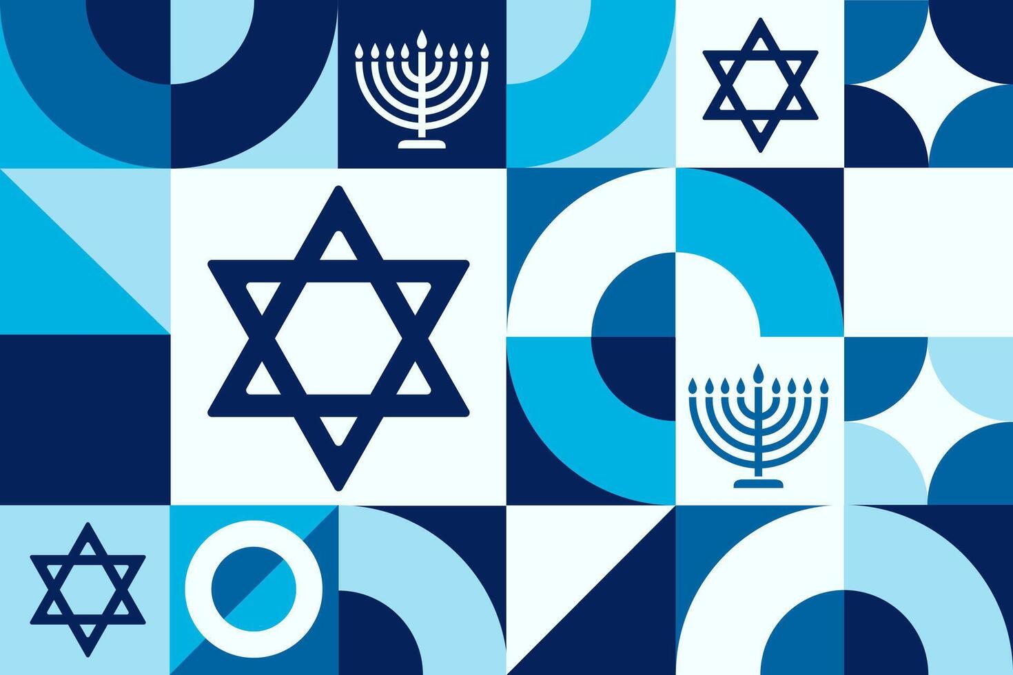 Happy Hanukkah. Seamless geometric pattern. Template for background, banner, card, poster. vector