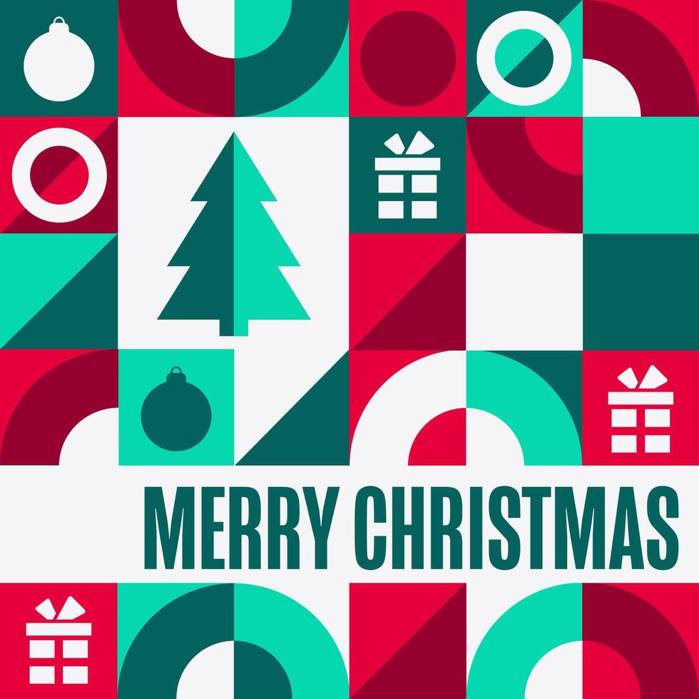 Merry Christmas and Happy New Year. Holiday concept. Template for background, banner, card, poster with text. vector
