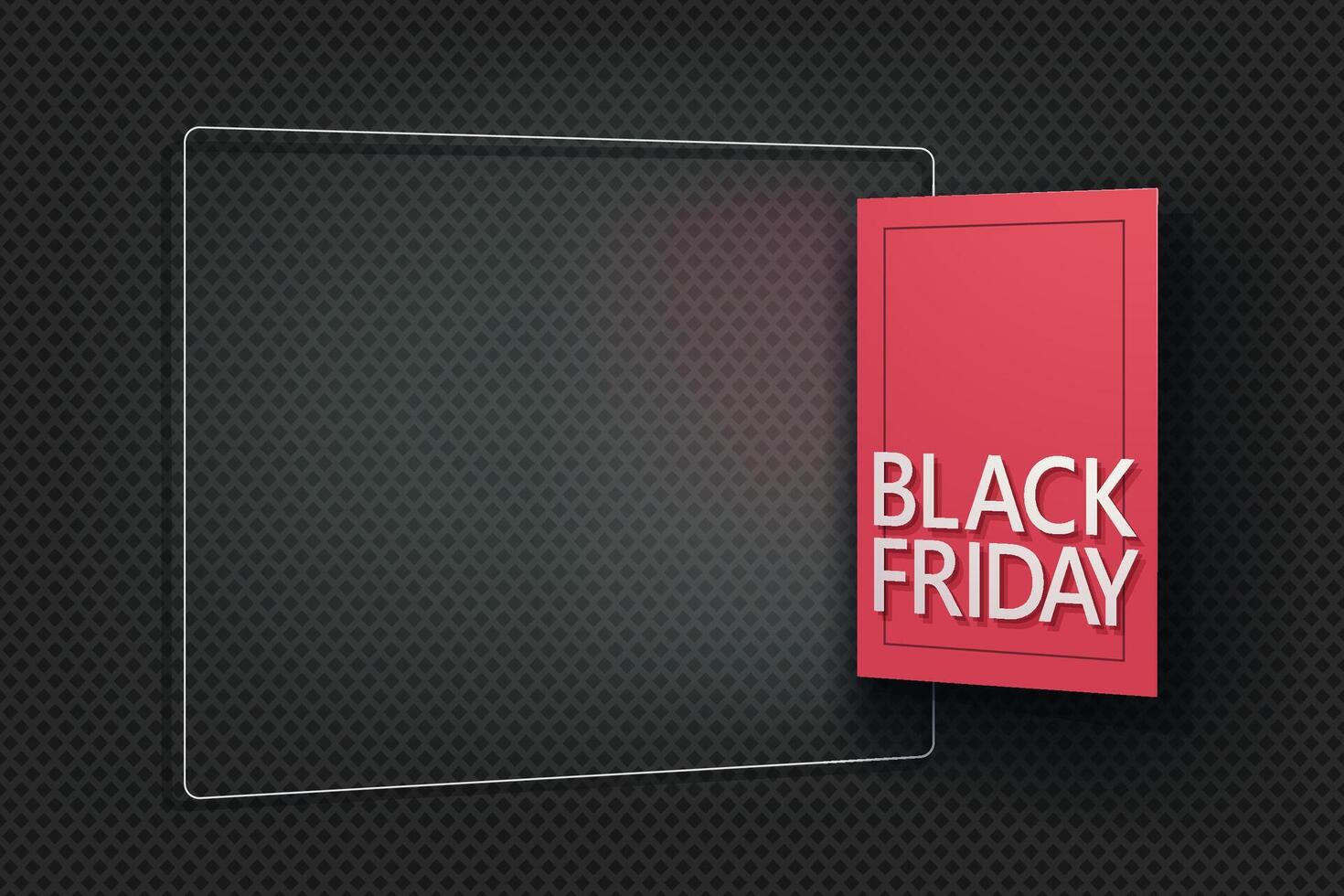 a black friday sale banner empty frame vector