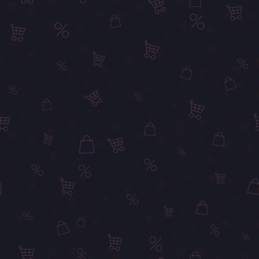 black friday sale seamless pattern in dark vector