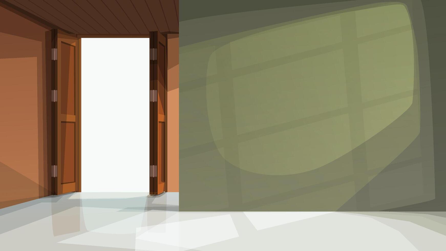 a tropical modern interior empty house design vector