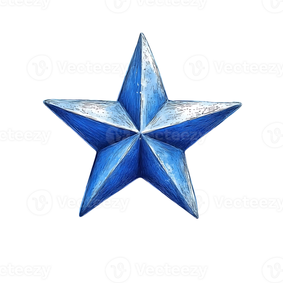 Create a Blue Star Graphic with Transparent Background png