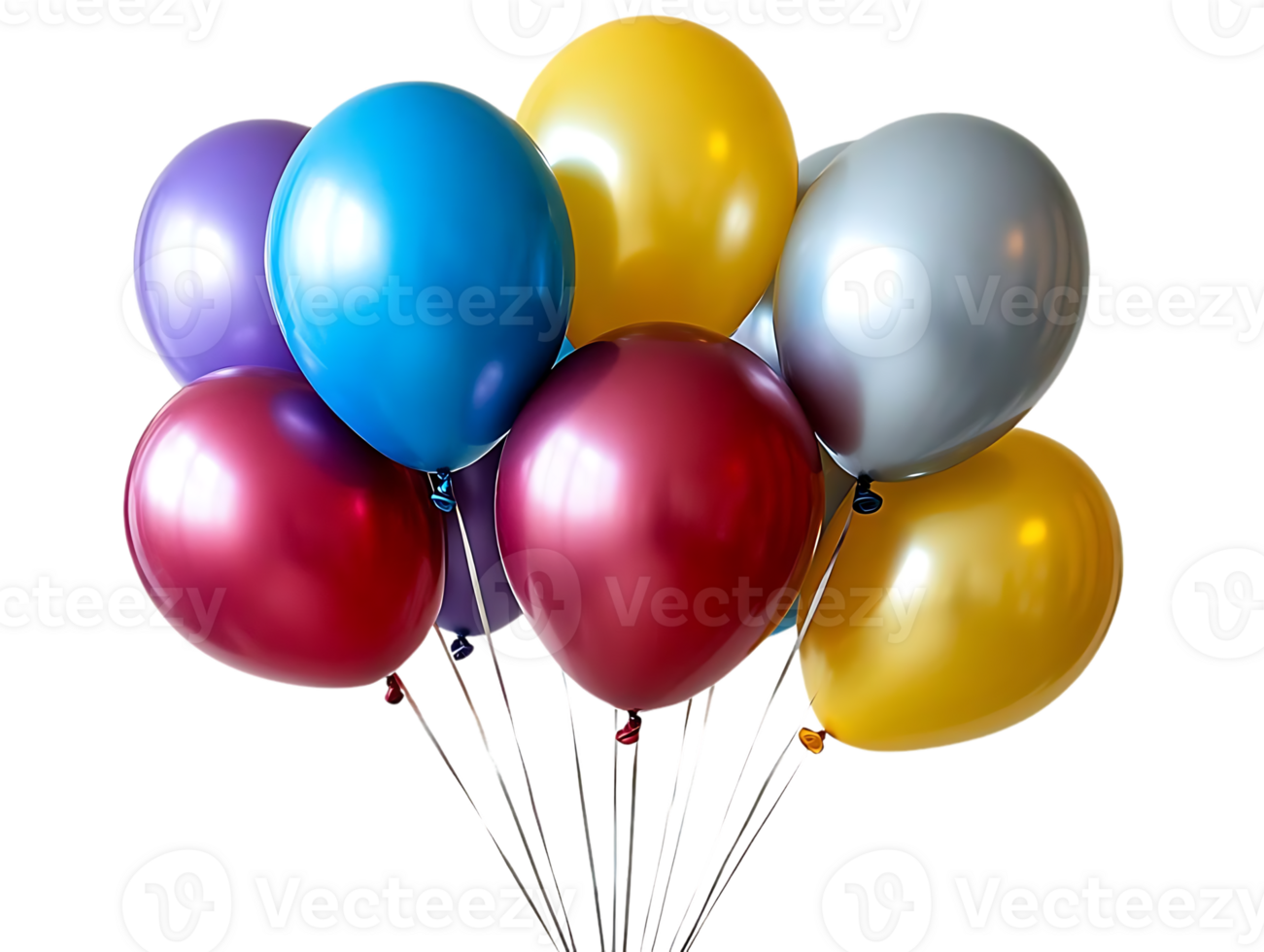 Colorful Balloons Float Upward Joyfully Outdoors png
