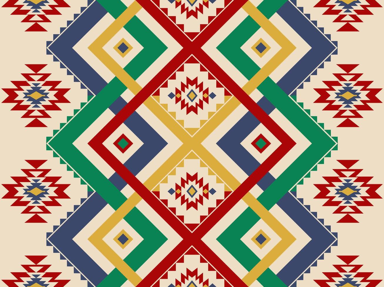 Navajo pattern design. Native American style. Can be used in fabric design for clothing, textile, wrapping, background, wallpaper, carpet, embroidery, print vector
