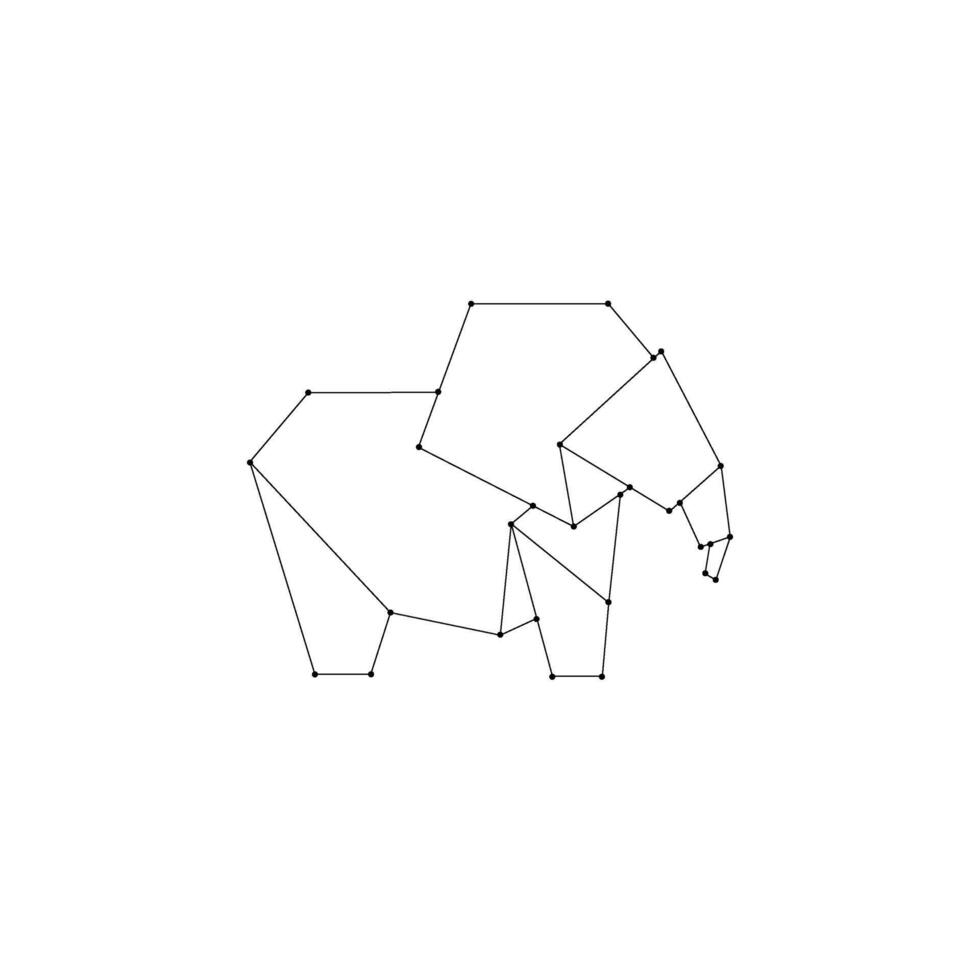 Elephant Polygonal Lines, can use for Logo, Pictogram, Animal Figure, Website, Apps, or Graphic Design Element vector