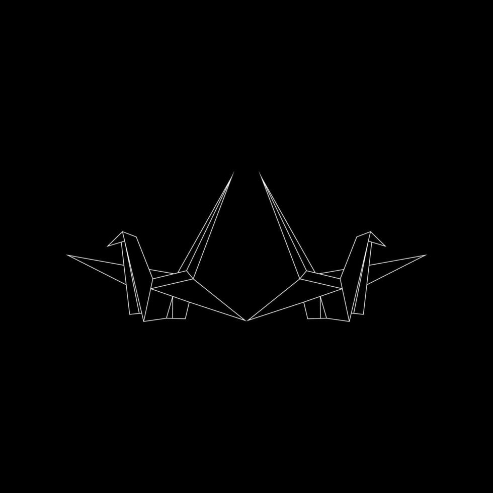 Pair Bird Polygonal Lines, can use for Logo, Pictogram, Animal Figure, Website, Apps, or Graphic Design Element vector