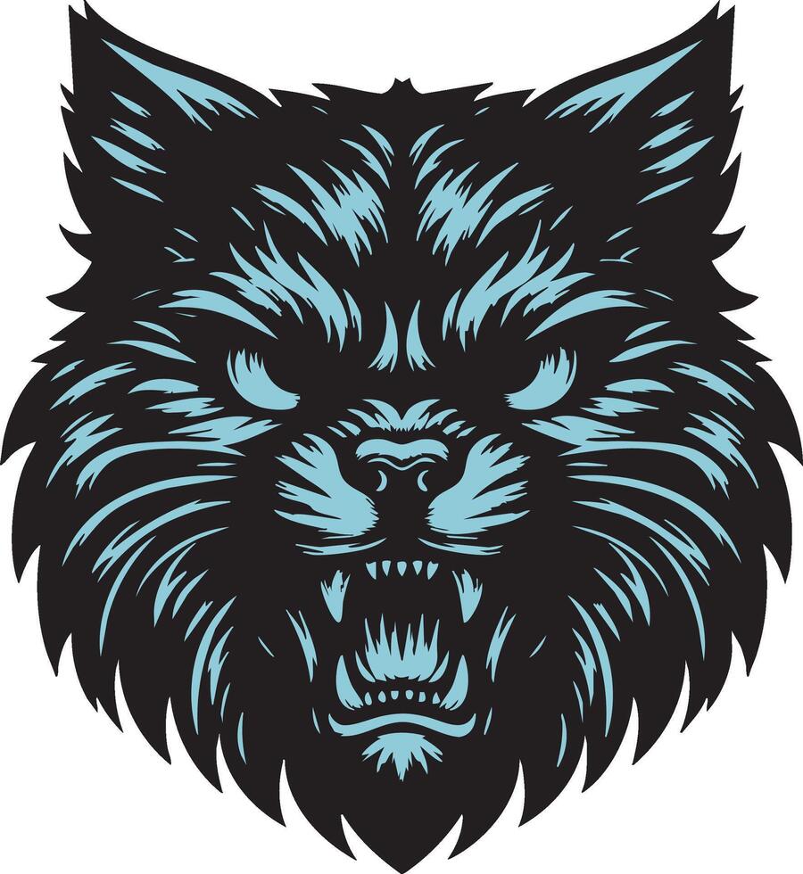 Fierce Feline Artwork Highlighting Power vector