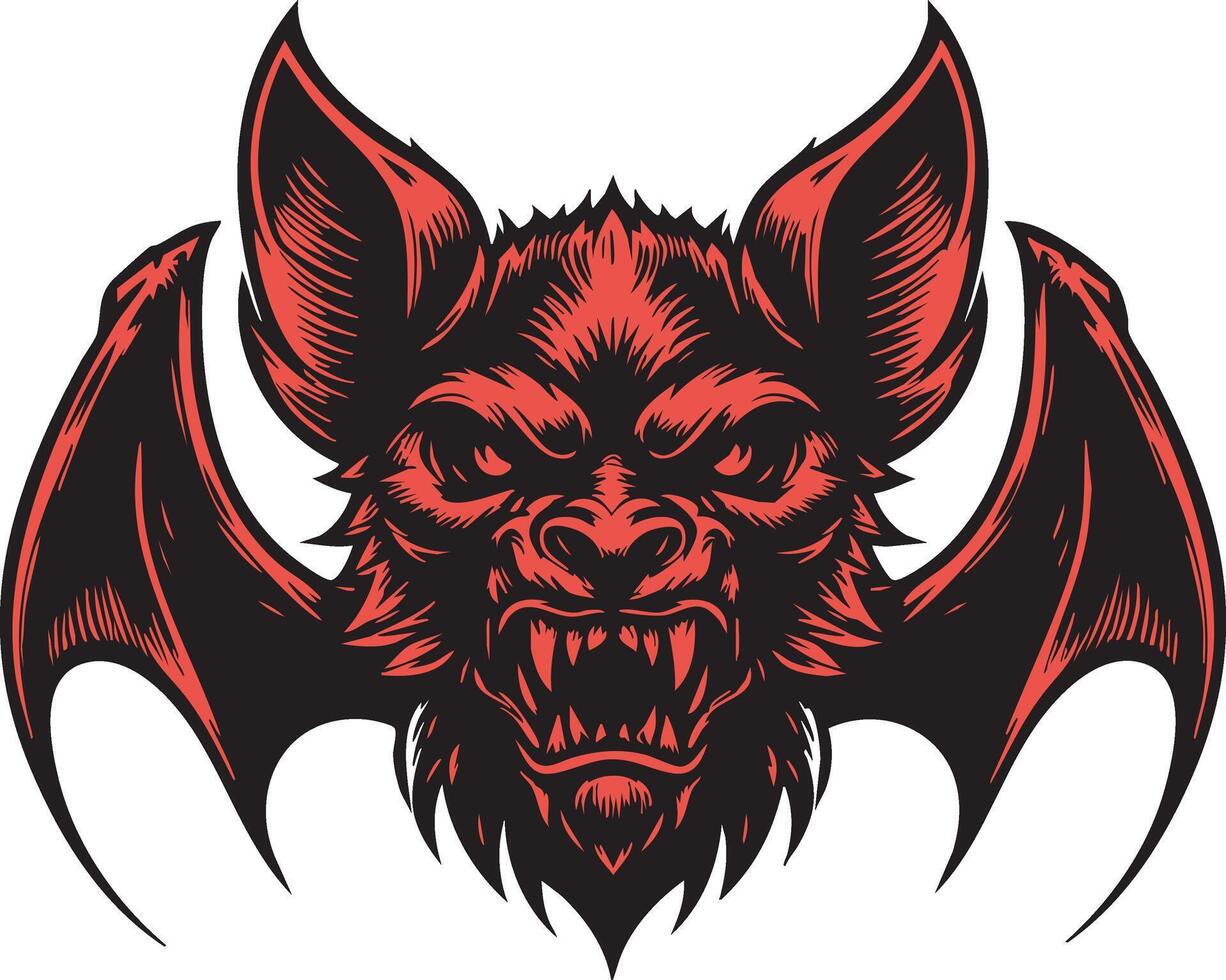 Wild Bat Showing Aggression and Power vector