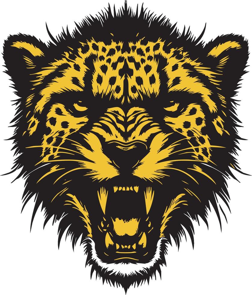 Powerful Big Cat Illustration of a Furious Cheetah vector
