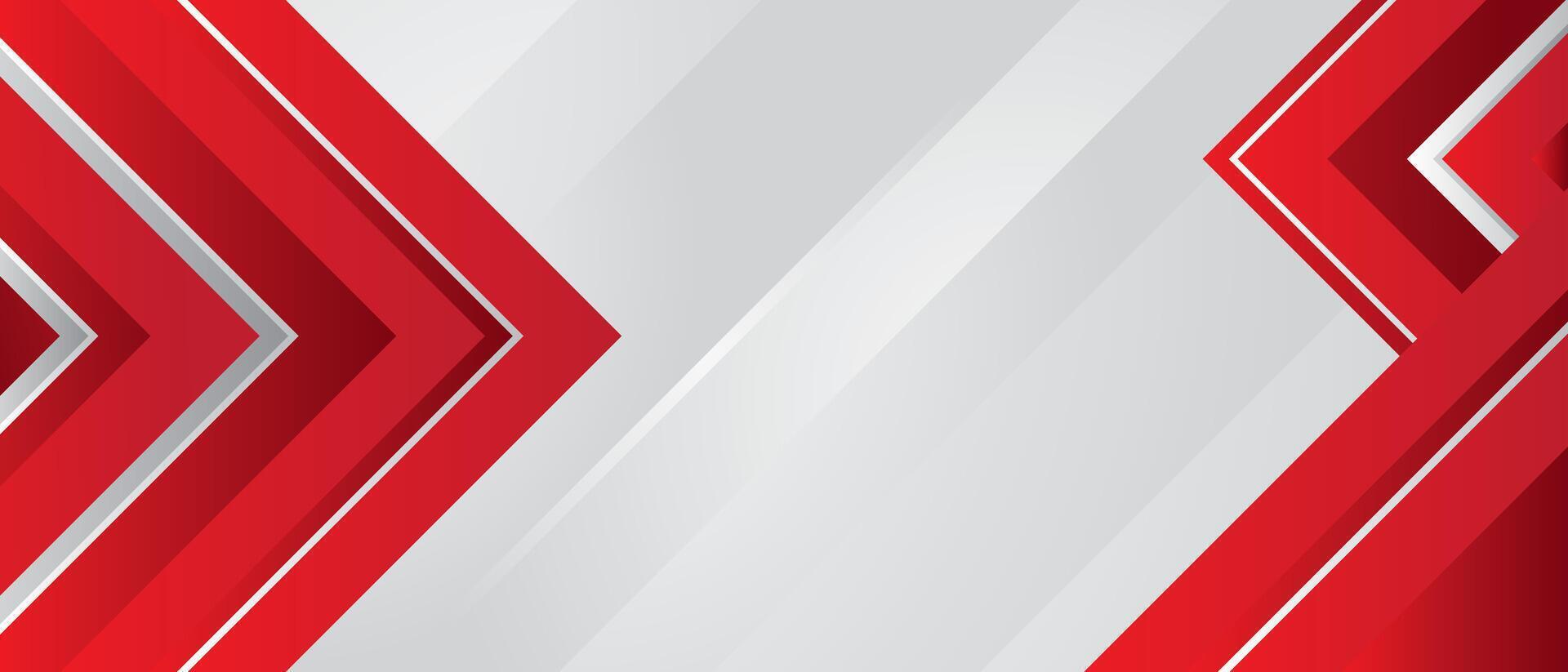 Abstract red white geometric background vector