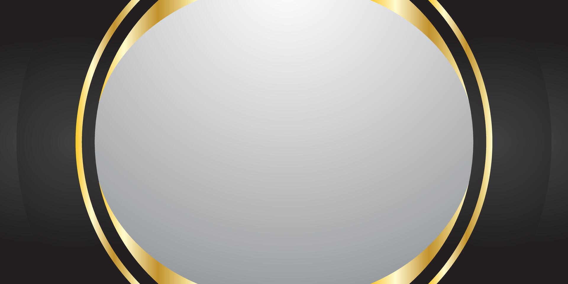 Black gold luxury circle background abstract design vector