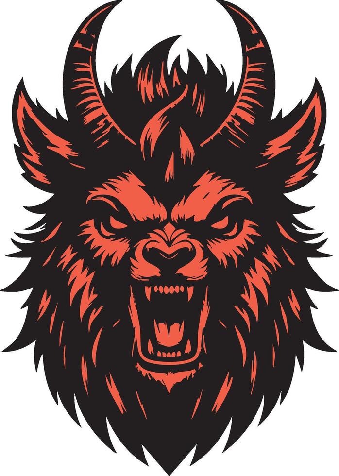 Powerful Llama with Furious Expression vector