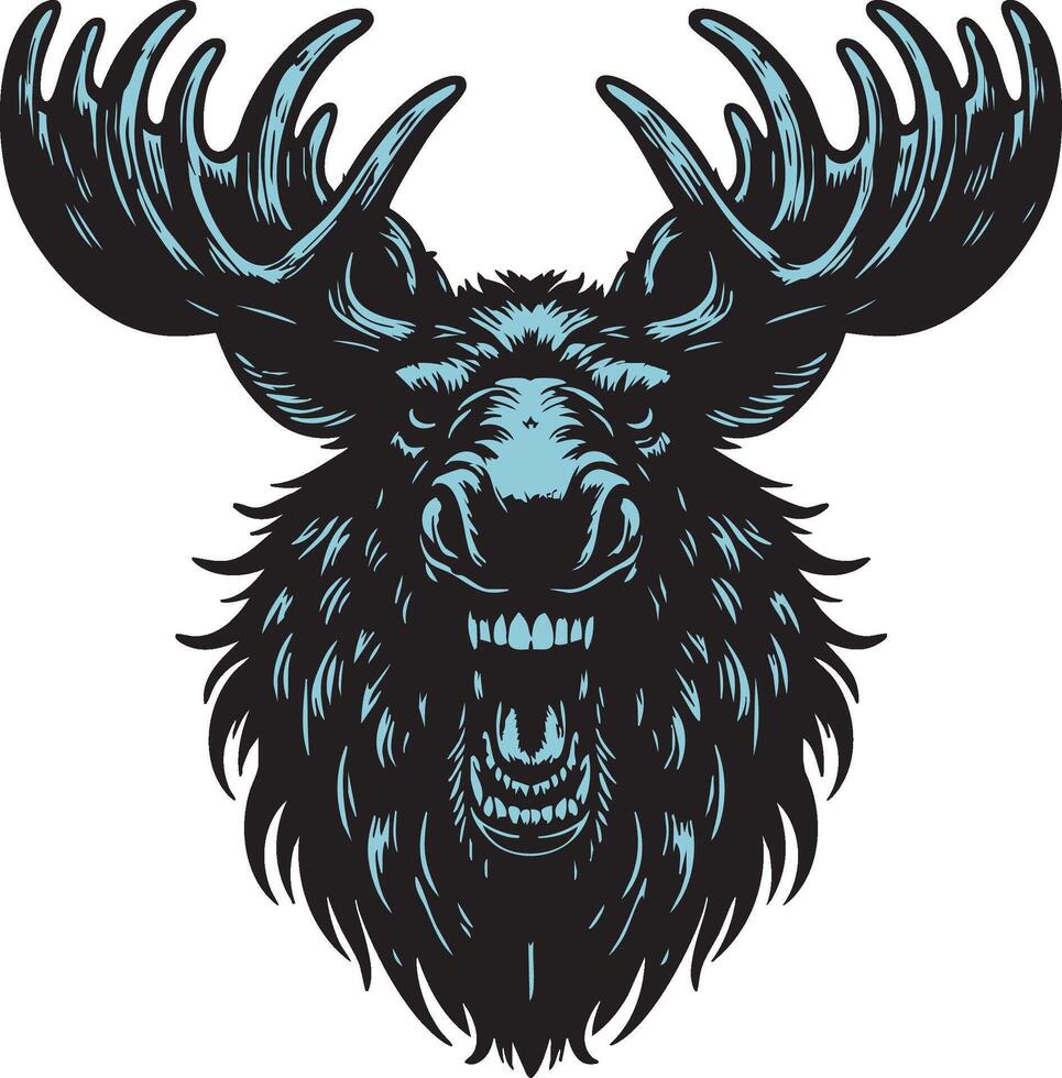 Powerful Moose with Hostile Stare and Full Force vector