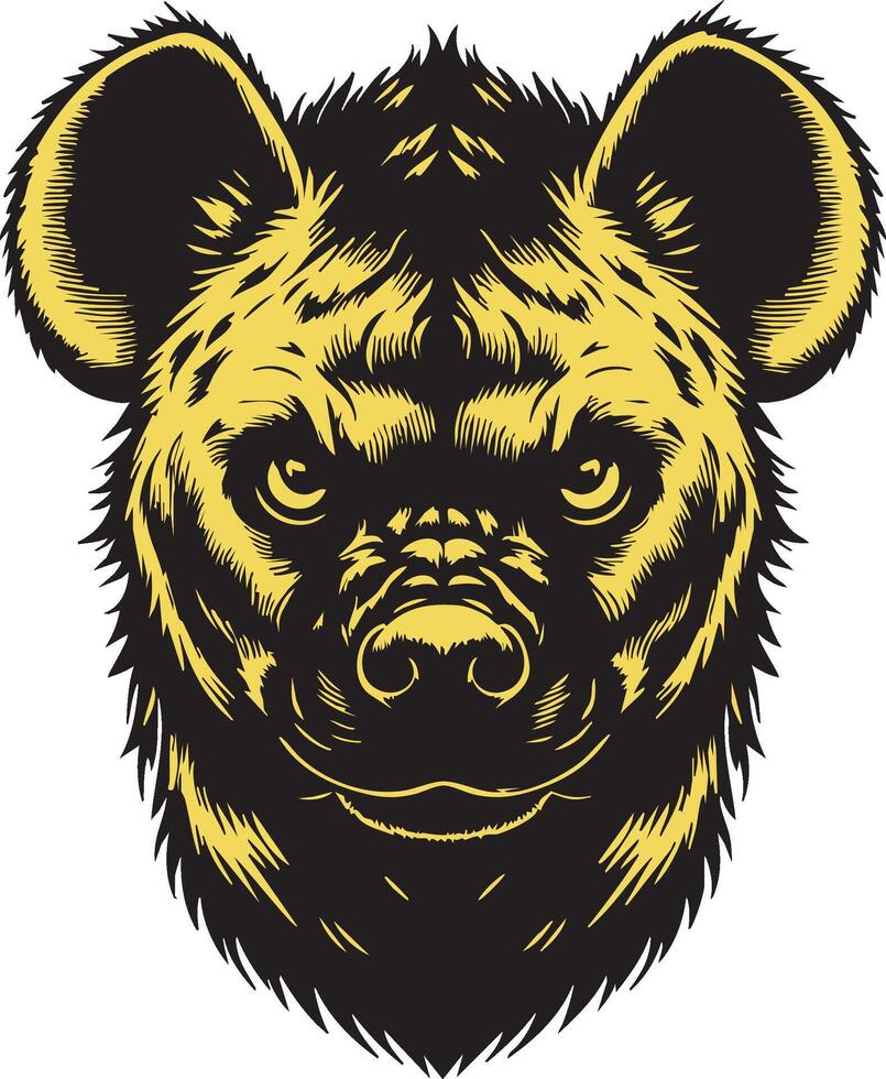 Powerful Hyena with an Angry and Predatory Stare vector