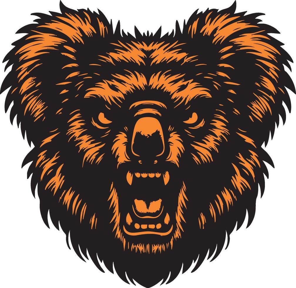 Angry Koala Face with Focused and Fierce Gaze vector