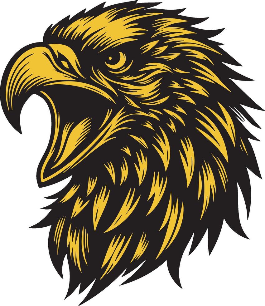 Dramatic Eagle Head Illustration for Dynamic Themes vector