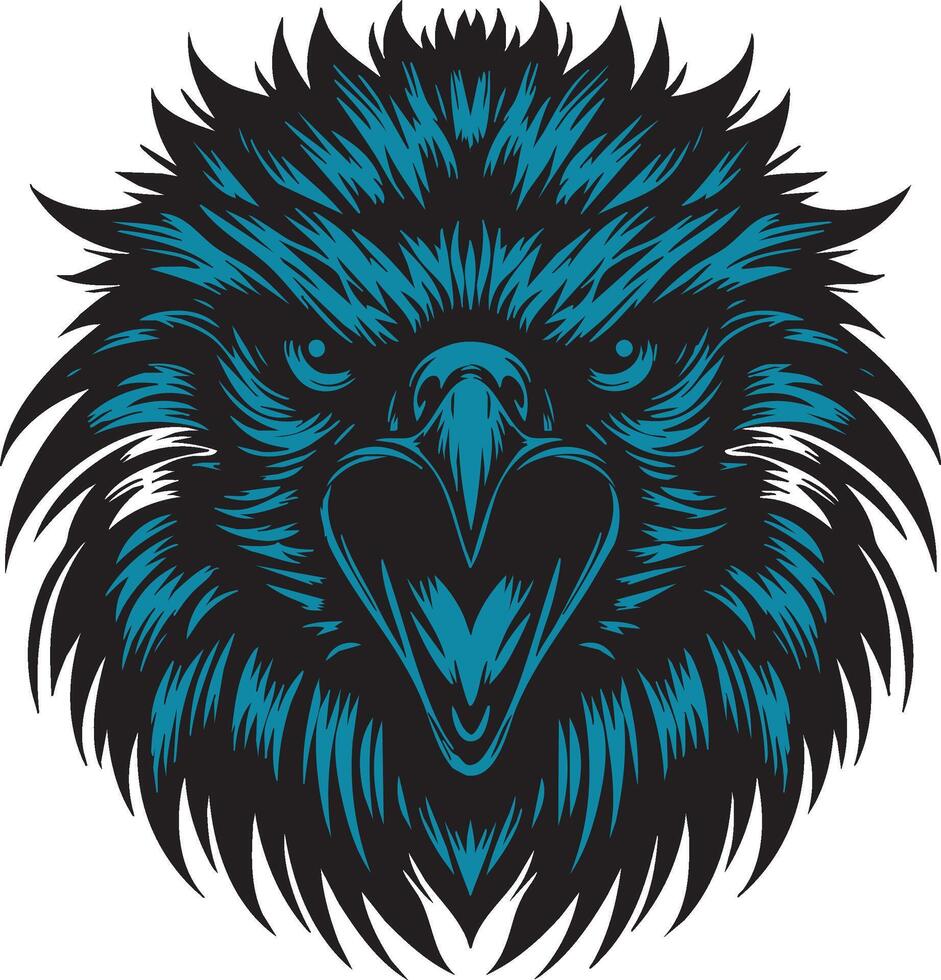 Aggressive Bird of Prey Design Featuring a Falcon vector