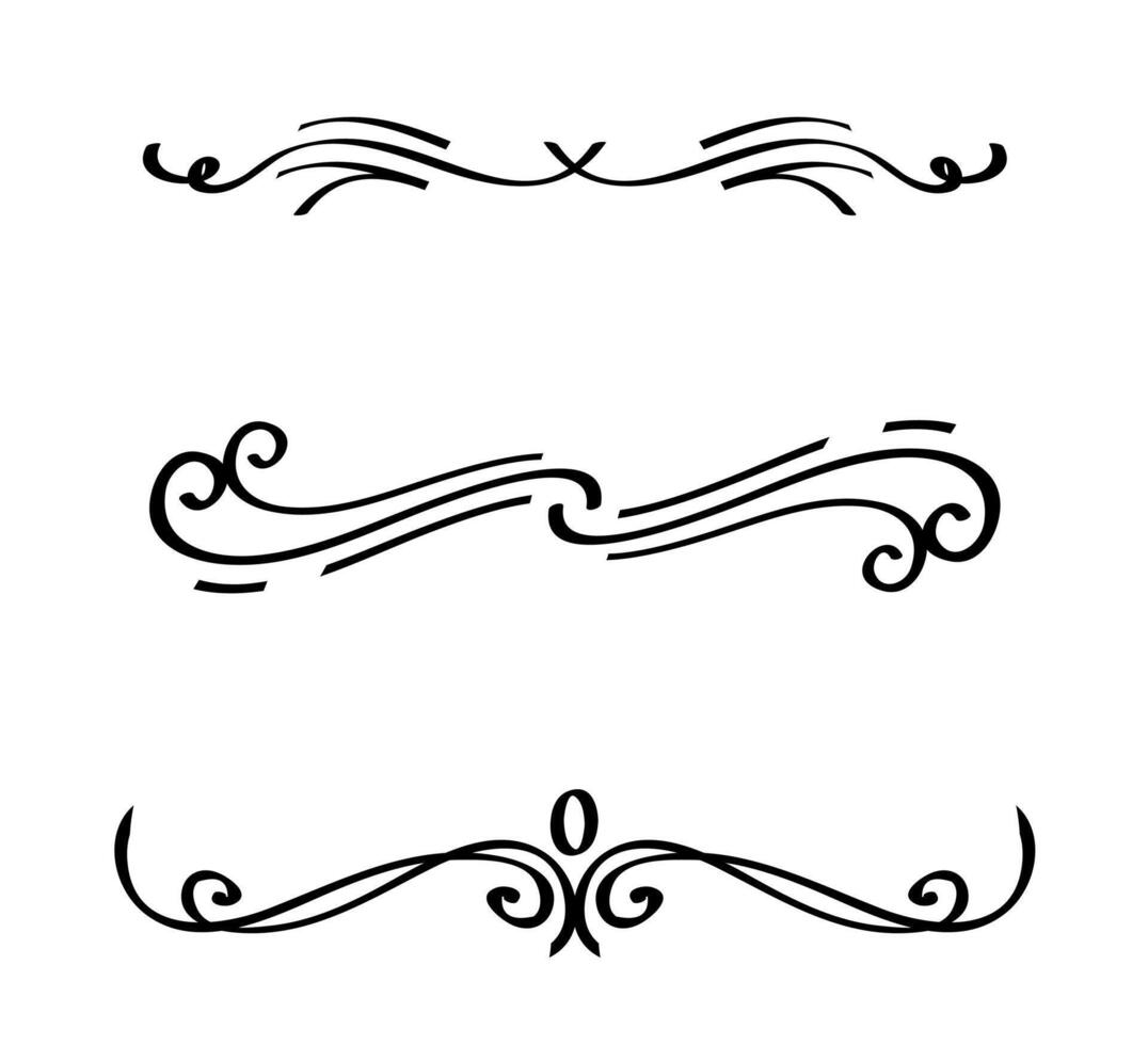 Text dividers on black colour vector