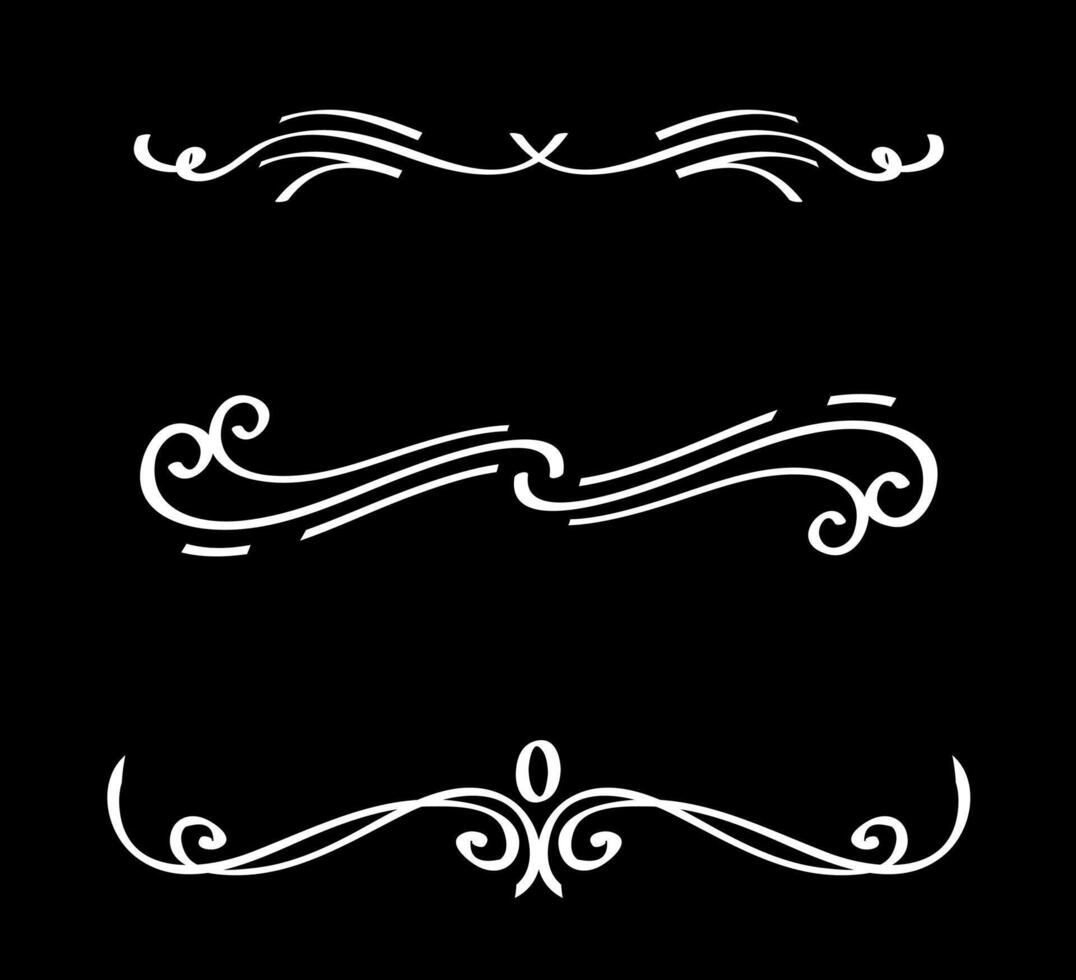 Text dividers on white colour vector