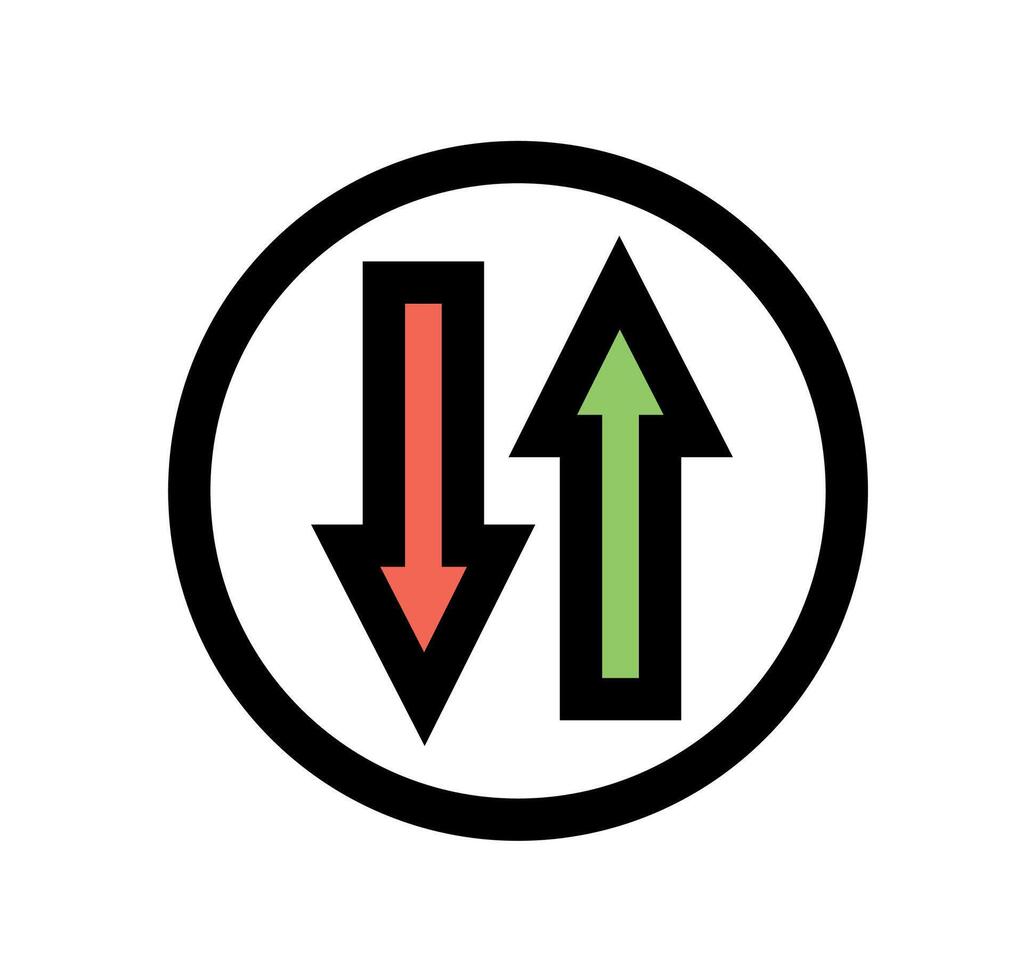 Arrow icon on white background vector
