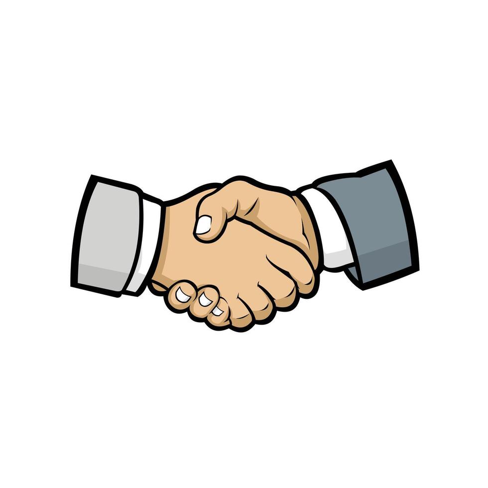 Shake hand image icon illustration vector