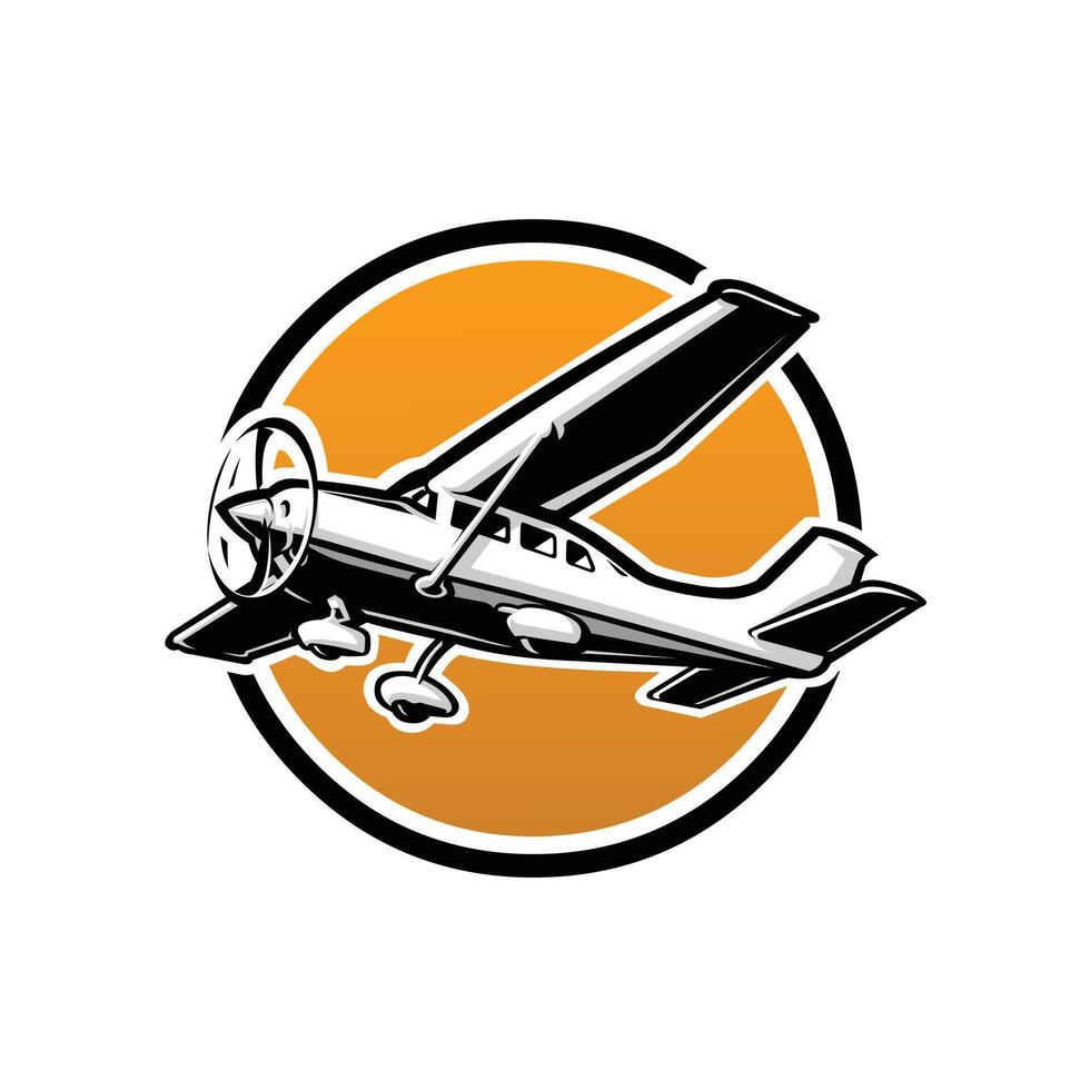 Light aircraft plane isolated. Best for private plane rental illustration vector