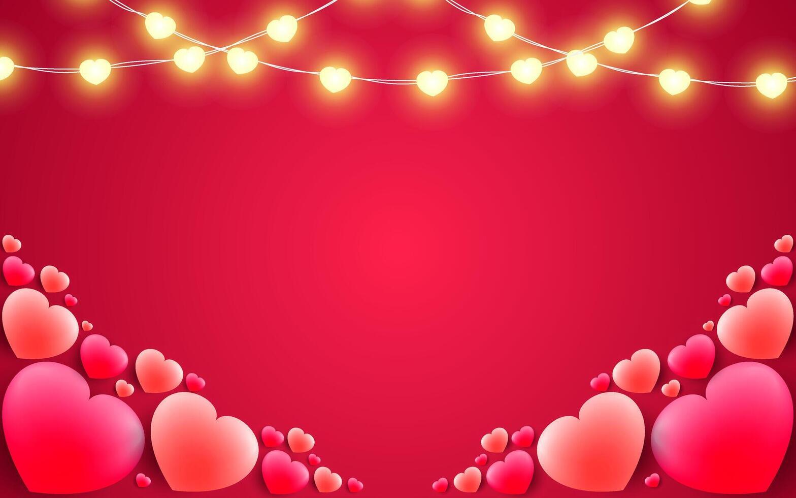 Valentines day background design with beautifully arranged hearts for valentines day. vector