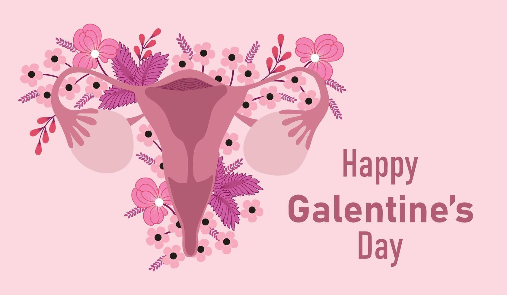 Happy Galentines Day poster vector