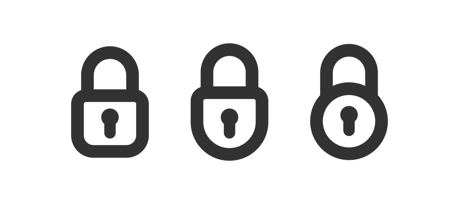 Padlock icon. Lock symbol. Safety password. Security sign. Private protection. vector