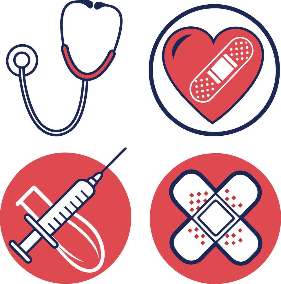 Medical Icon Set Illustration vector