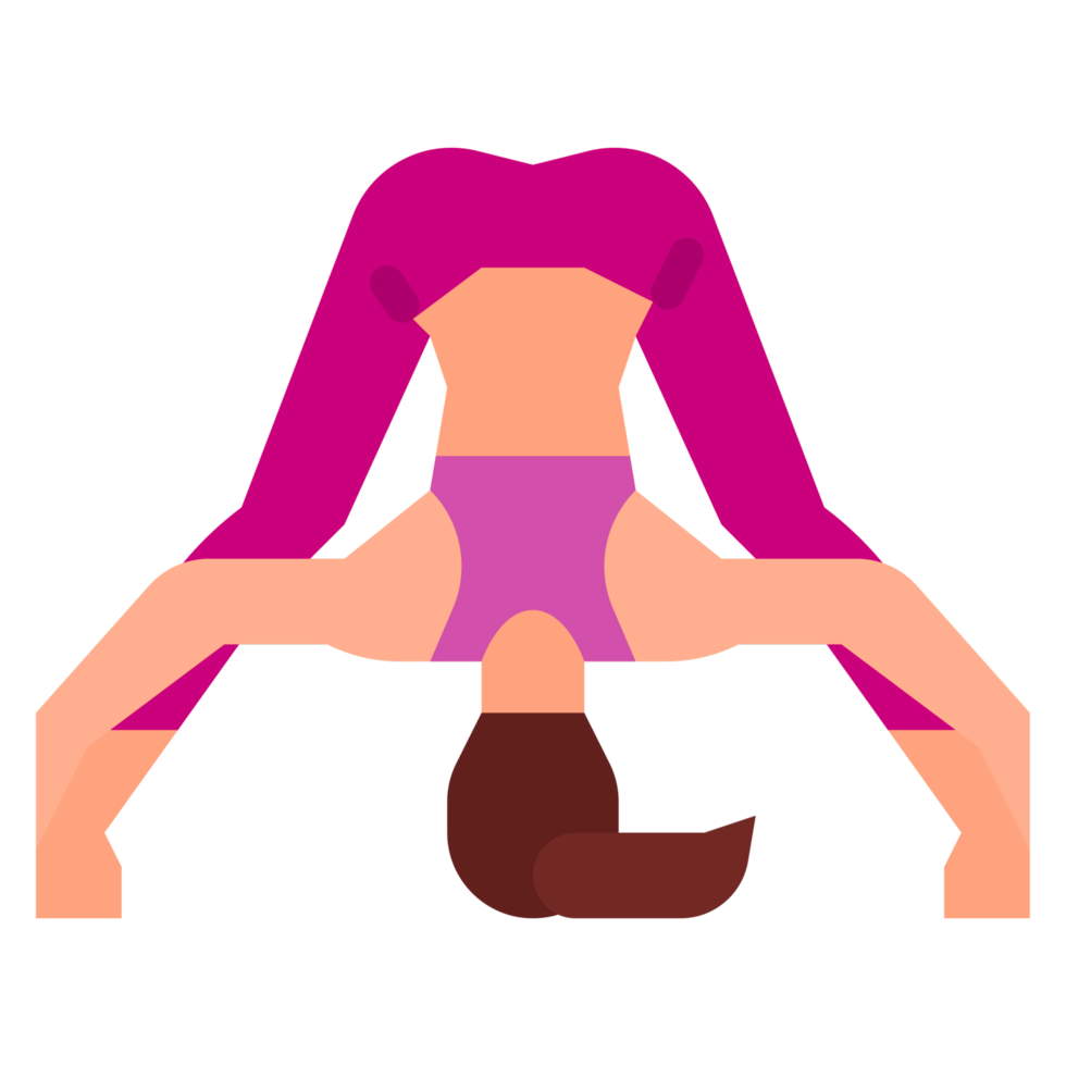 A woman doing yoga wearing pink outfit png