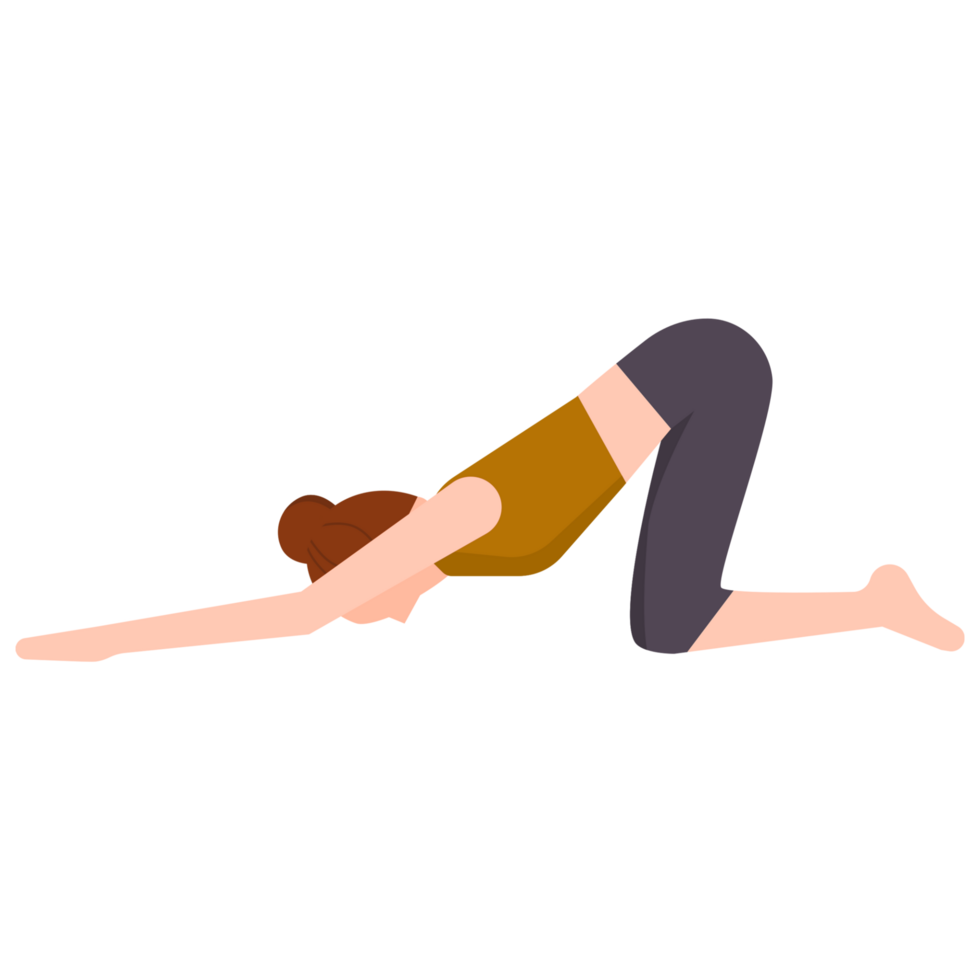 A young woman is doing Yoga png