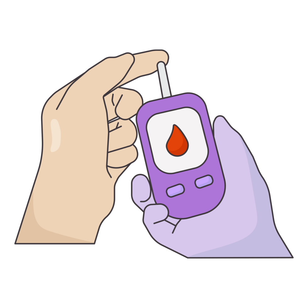 A hand holding a cell phone with a blood drop on it png