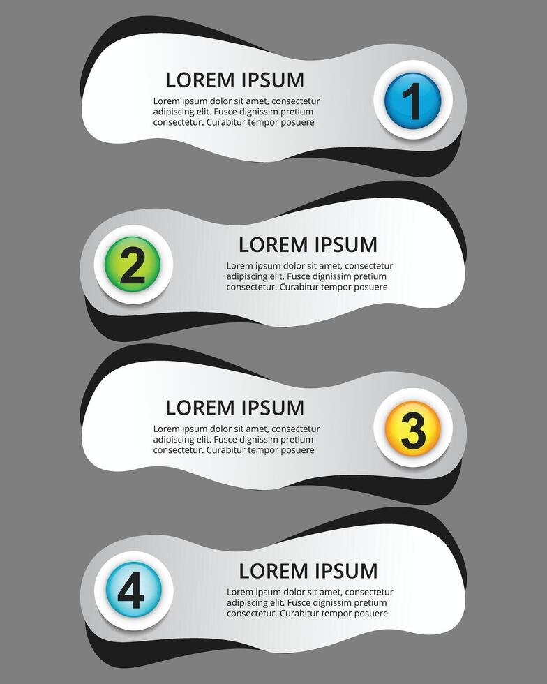 4 process infographic arrows design template. Planning, Marketing, Strategy and Business presentation. illustration. vector