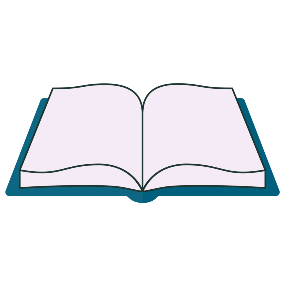 An open book with a white cover png