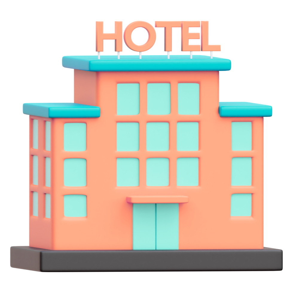 A toy hotel with the word hotel on it png